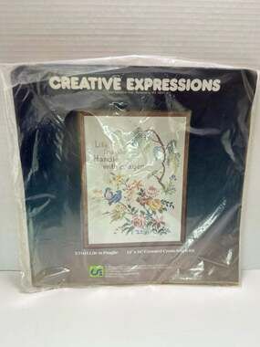 Vintage Creative Expressions Life is Fragile  Cross Stitch Kit 12x16 X7103